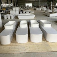 Banc de jardin en forme de lèvre GRC