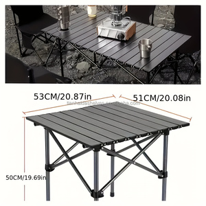 Ensemble <span class=keywords><strong>de</strong></span> meubles d'extérieur personnalisés, table et chaises pliantes en aluminium pour les barbecues, les pique-niques, la cour, la maison, les événements en plein air - Product Image 2