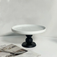 Présentoir à Gâteau Circulaire en Céramique Style Vintage Français, Compatible Micro-ondes, Assiette de Présentation pour Desserts, Cupcakes, Fruits, Mariages et Fêtes, Modèle Chine