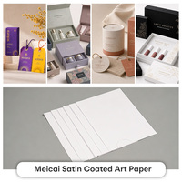 Papier d'art couché satiné Haichang Meicai, recyclable et écologique, 110-300 g/m², pour rembourrage de sacs de courses et emballages cadeaux