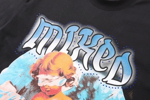 T-shirt da uomo personalizzate con stampa DTG grafica Angelo, all'ingrosso, con strass pesanti e motivi misti, per produttori di abbigliamento - Product Image 3