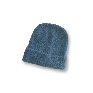 Bonnet en tricot de <span class=keywords><strong>luxe</strong></span> en mélange de laine avec étiquette en cuir PU personnalisée à lettre classique, revers courant, idéal pour le ski en automne et en hiver - Product Image 4