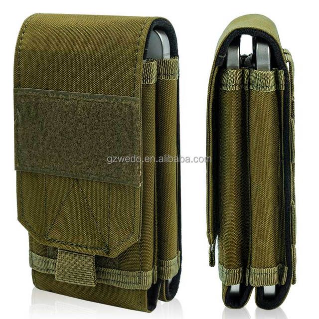 Custom Tactical Double-layer Mobile Phone Cases Pouch 600D Small Tools Card Storage Bag Hunting Molle Fanny Bag Waist Bag