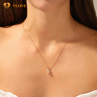 Bijoux pour femmes, or 14 carats, colliers de mode pour femmes, diamant cultivé en laboratoire, collier marquise, chaînes de mariage et de fiançailles, bijoux fins