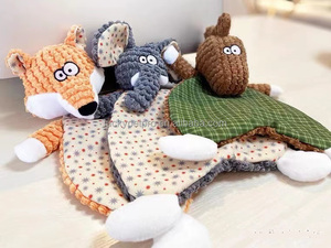 Jouets à mâcher en peluche pour chien 2026 avec couineur et <span class=keywords><strong>papier</strong></span> froissé, modèles renard et éléphant, pour les dents de chiot et de chien adulte - Product Image 4