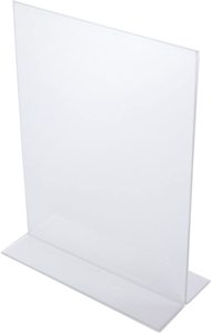 Lot de 6 porte-affiches en acrylique de 8.5x11 pouces avec dos incliné vertical porte-affiches en acrylique transparent cadres photo Lucite - Product Image 6
