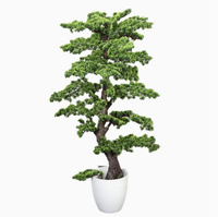 Usine source, 100% fait main, cèdre, personnalisation OEM&ODM, Podocarpus, grand bonsaï artificiel en pin pour l'extérieur et l'intérieur