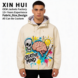 Veste en <span class=keywords><strong>tapisserie</strong></span> personnalisée OEM 2026, streetwear pour hommes, veste coupe-vent <span class=keywords><strong>graphique</strong></span> créative, vente en gros de vestes en <span class=keywords><strong>tapisserie</strong></span> personnalisées - Product Image 2