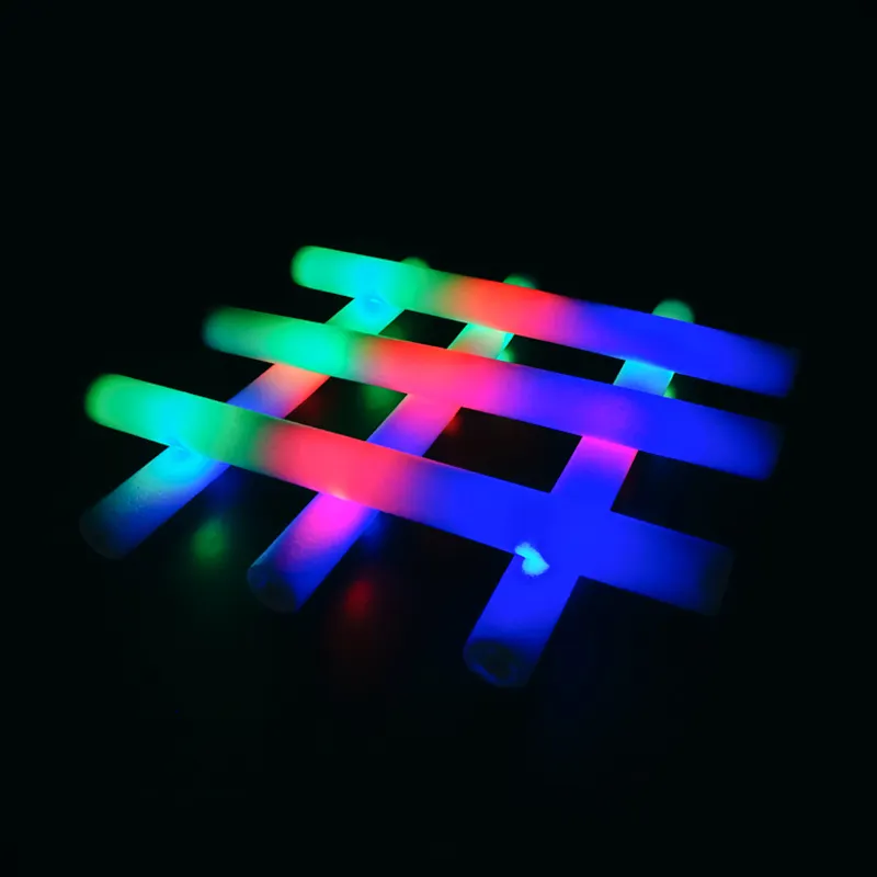 Wholesale Light Up Led Flashing Connect Cheering Bulk Colorful Party Props Personalized Glow Foam Stick With Name