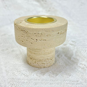 Đồ Trang Trí Nhà Bằng Đá Cẩm Thạch OEM & ODM Đá Tự Nhiên Travertine Màu Be Đồ Giữ Hương Bằng Gỗ Ả Rập Đồ Đốt Bằng Nhựa Thông - Product Image 1