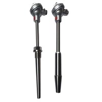 Sensor Termokopel Tipe K Berinsulasi Mineral Industri 1200-1300C Baja Tahan Karat OEM/ODM IP67 4-20mA Probe Temperatur Flens