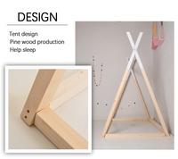 Lit pour bébé sur mesure chambre à coucher chambre d'enfant cadre de tente sol en bois lit Montessori pour enfants bambins