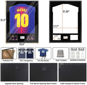 Marco de Exhibición de <span class=keywords><strong>Camisetas</strong></span> y <span class=keywords><strong>Camisetas</strong></span> de Fútbol de Madera Duradero y Ecológico de Alta Calidad con Diseño Moderno, Gabinete de Montaje en Pared - Product Image 4