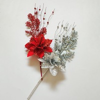Ornements de Noël transfrontaliers, bouquets de décorations de fête, décorations pour la maison pour une ambiance festive, fleurs artificielles