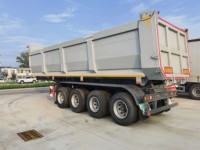 Semi-remorque benne multifonctionnelle en acier sur mesure à 3 essieux et 50 tonnes pour camion, usage intensif, à vendre