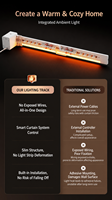 Rieles de Cortina Motorizados Inteligentes Ultrafinos ZSTARR, Montaje Visible y Empotrado a Elección con Luz LED