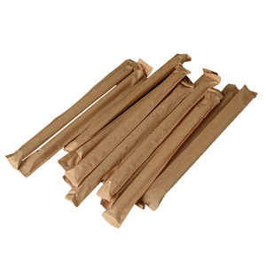 Disposable Kraft <b>Paper</b> Straws Straight PLA Material Individually Packaged For Bubble Tea And Juice Beverages - Product Image 1