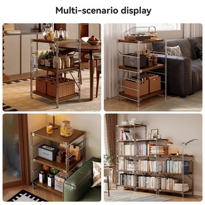 Nouveau Présentoir de Sol Multi-niveaux Style Rétro 2026 – Étagère de Rangement Multifonctionnelle pour Snacks, Idéale pour Balcon et Salon - Product Image 5