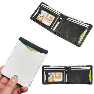 Portefeuille en cuir PU multi-cartes, sublimation à chaud, porte-cartes pour homme, pince à billets, en stock - Product Image 1