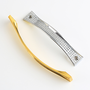 LEEDIS Qualité En AlliageZinc Chromé Tiroir Tire La Poignée D'or Matériel Meubles Chambre Armoire <span class=keywords><strong>Dressing</strong></span> Poignées Décoration - Product Image 4