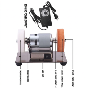 Motor de amolado eléctrico, pulidora pequeña, afilador de cuchillos sin escalones, amoladora, amoladora de sobremesa para uso doméstico - Product Image 4