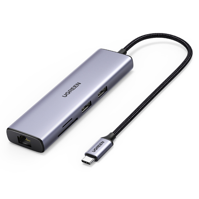 2026 Original UGREEN USB C HUB 4K 60Hz Type C to HD 2.0 RJ45 USB 3.0 PD 100W Adapter for Macbook Air Pro