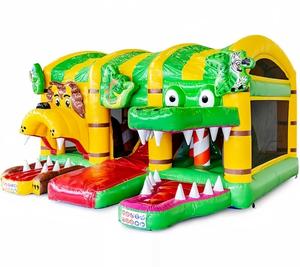 Château <span class=keywords><strong>gonflable</strong></span> multi-jeux en PVC pour enfants avec <span class=keywords><strong>toboggan</strong></span>, mur d'escalade et souffleur, certifié CE, capacité de 800 kg pour les fêtes - Product Image 1