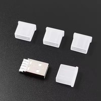 Câble d'interface de ligne de données USB 2.0 prise mâle USB 3.0 cache-poussière protecteur de gaine en plastique