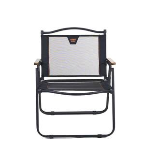 Silla plegable para exteriores Openway, silla de jardín portátil de malla negra con reposabrazos plegables para uso en camping y picnic - Product Image 3