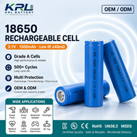 بطارية ليثيوم 18650 معتمدة من KC UL CE بسعة 1500 مللي أمبير و1800 مللي أمبير و2000 مللي أمبير و2200 مللي أمبير، 3.7 فولت، درجة A، مقاومة داخلية منخفضة ≤40 مللي أوم، أدوات كهربائية، خلية 18650 أصلية