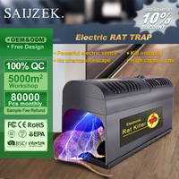 Piège à rats et souris électrique sans évasion pour petits animaux SAIJZEK. Boîtier rechargeable OEM/OEM de nouvelle conception, haute efficacité, 6000-8000V