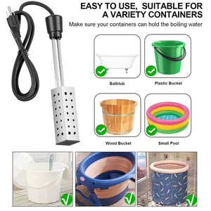 <span class=keywords><strong>Calentador</strong></span> <span class=keywords><strong>de</strong></span> agua <span class=keywords><strong>de</strong></span> 2500W con enchufe US/EU/AU, varilla calefactora rectangular con regulación <span class=keywords><strong>de</strong></span> tiempo, adecuado para piscinas, bañeras y cubos. - Product Image 4