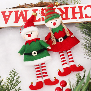 Muñeco de elfo de tela hecho a mano al por mayor, adornos para árboles de Navidad, decoración colgante de hadas para fiesta de Navidad, suministros de regalo - Product Image 2