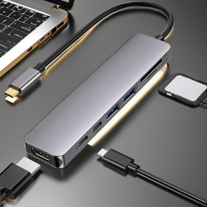 <span class=keywords><strong>MacBook</strong></span> <span class=keywords><strong>Pro</strong></span>/Air用USB-Cハブ 7ポート SD/TFカードリーダー 100W PD USB 3.0 オーディオ 4Kビデオ ドッキングステーション 在庫あり - Product Image 2