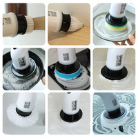Brosse de Nettoyage Électrique Rotative Portable Automatique pour Cuisine, Brosse de Récurage Électrique à Main avec Rechargeur