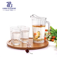 Ensembles de verres à eau classiques avec logo personnalisé, style vintage, ensemble de 5 ou 7 pièces, comprenant un pichet et des gobelets pour eau chaude