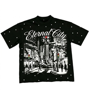 Camiseta Premium Vintage Oversize con Estampado Gráfico '<span class=keywords><strong>Love</strong></span> Over <span class=keywords><strong>Hate</strong></span>', Tejido Pesado de 220 g/m², Lavado Ácido, Corte Holgado, Estilo Urbano - Product Image 2