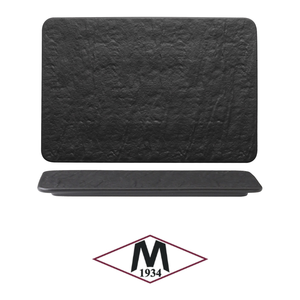 ถาดเสิร์ฟทรงสี่เหลี่ยมลายกัดกร่อน 30 × 30 ซม. สีดำลายหินพอร์ซเลน M1934 - Product Image 4