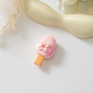Aimant de réfrigérateur 3D en forme de bâtonnet de crème glacée Sakura, décoration florale pastel pour cuisine, bureau, coque de téléphone, bricolage, cadeau mignon - Product Image 6