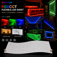 Feuille LED Flexible RGB CCT 500x250mm Découpable, Panneau LED SMD2835 pour Comptoirs en Quartz, Panneaux Muraux Rétroéclairés, Éclairage Publicitaire