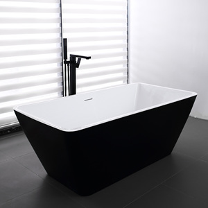 CUPC certifié FREE STAND BAIGNOIRE acrylique FRP renforcé noir empilé acrylique autoportant baignoire portable - Product Image 4