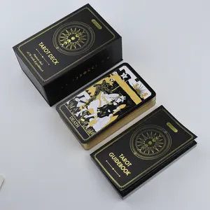 All'ingrosso di alta qualità originale 78 carta con la guida di timbratura a caldo carta dei tarocchi bordi oro stampato gioco di carte