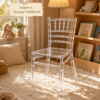 Chaise transparente pour enfants à prix de gros, chaises en plastique pour enfants très vendues pour banquets, événements scolaires et fêtes