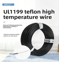 Fil électronique américain standard UL1199, isolé au PTFE, solide, haute température, nickelé, 600V, 22AWG, pour luminaires
