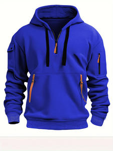 Sudadera Retro de Trabajo para Hombre 2024, Sudadera con Cierre de Cremallera, Múltiples Bolsillos, Sudadera con Capucha, Ropa Casual de Exterior - Product Image 6