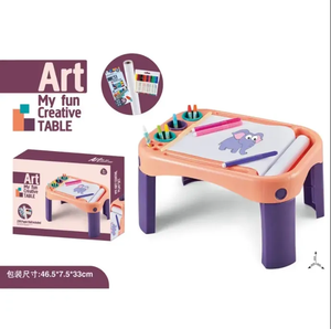 Nueva llegada chico educación mesa de aprendizaje creativo DIY graffiti arte tablero de dibujo Mesa juguete conjunto - Product Image 6