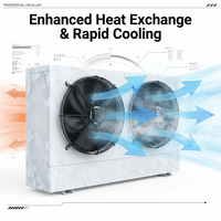 Evaporador Eléctrico de 3HP/4HP con Tubo de Aluminio y Cobre para Intercambio de Calor, Refrigeración de Motores, Sistemas de Almacenamiento Congelado, 220V/380V