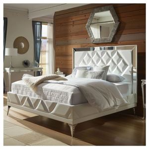 Luxury Bed Bedroom Furniture Winged Design <b>Tall</b> king Bed Frame Soft High <b>Headboards</b> for king Beds - Product Image 3