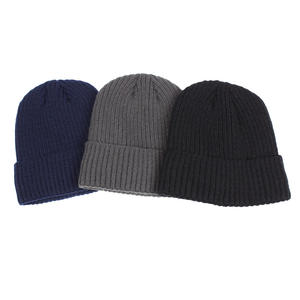 Gorro de invierno personalizado de MOQ bajo, gorro de lana al por mayor, gorros de punto coloridos Unisex cálidos de otoño frío, gorros holgados informales - Product Image 3