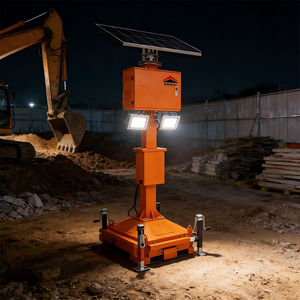 Tour d'éclairage solaire portable haute luminosité avec panneaux solaires mobiles et projecteur pour l'éclairage nocturne - Product Image 1